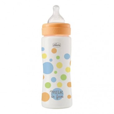 Chicco Baby Bottle Perfect Easy Μπιμπερό Πλαστικό Colors 4m+ 330ml | Μπιμπερό με Θηλή Σιλικόνης Γρήγορης Ροής 