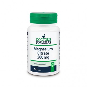 Doctor's Formulas Magnesium Citrate 200mg 60tabs | Συμπλήρωμα Διατροφής, Φόρμουλα Κιτρικού Μαγνησίου