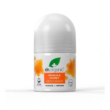 Dr. Organic Manuka Honey Deodorant 50ml | Aποσμητικό σε Μορφή Roll-on με Βιολογικό Μέλι Μανούκα