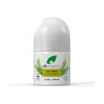 Dr. Organic Tea Tree Deodorant 50ml | Αποσμητικό σε Μορφή Roll-on με Βιολογικό Έλαιο Τεϊόδεντρου