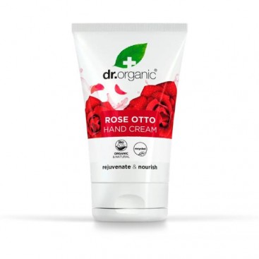 Dr. Organic Organic Rose Otto Hand Cream 125ml | Κρέμα χεριών με Βιολογικό Έλαιο Τριανταφύλλου
