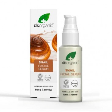 Dr. Organic Snail Gel Facial Serum 30ml | Ορός Αντιγήρανσης Προσώπου με Έκκριμα Σαλιγκαριού