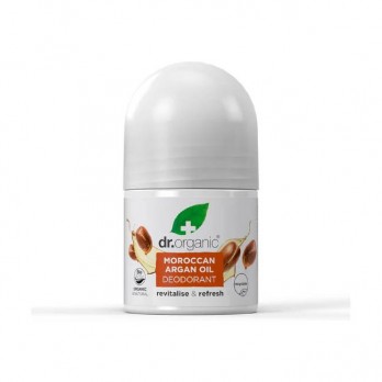 Dr. Organic Moroccan Argan Oil Deodorant 50ml | Αποσμητικό Roll-On με Βιολογικό Έλαιο Αργκάν 