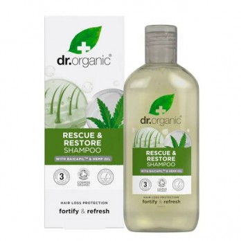 Dr. Organic Hemp Oil Rescue & Restore Shampoo 265ml | Σαμπουάν με Έλαιο Κάνναβης