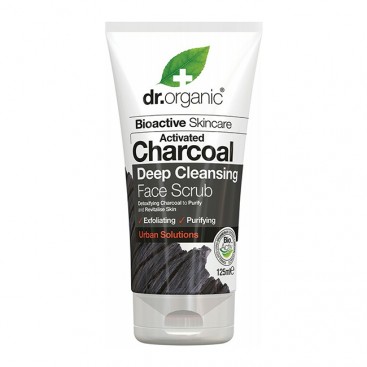 Dr. Organic Charcoal Deep Cleansing Face Scrub 125ml | Κρέμα Απολέπισης Προσώπου με Ενεργό Άνθρακα