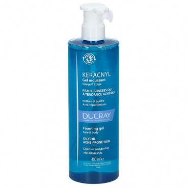Ducray Keracnyl Gel Moussant 400ml | Καθαριστικό Προσώπου & Σώματος για Ακνεικά Δέρματα 