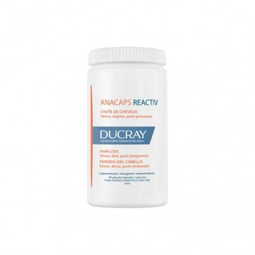 Ducray Anacaps Reactiv 90caps |  Συμπλήρωμα Διατροφής για την Αντιδραστική Τριχόπτωση