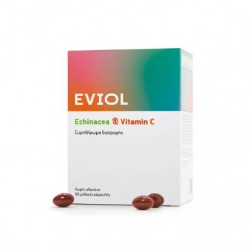 Eviol Echinacea & Vitamin C 60caps | Συμπλήρωμα διατροφής με Εχινάκεια και Βιταμίνη C