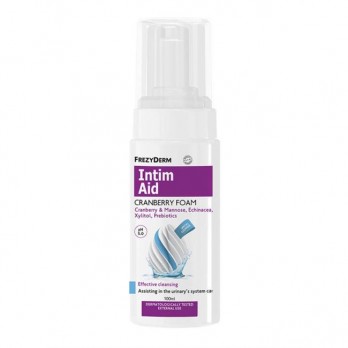 Frezyderm Intim Aid Cranberry Foam ph 5.0 100ml | Ειδικός Αφρός Καθαρισμού της Ευαίσθητης Περιοχής που Συνεπικουρεί στη Φροντίδα του Ουροποιητικού Συστήματος