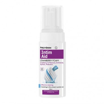 Frezyderm Intim Aid Cranberry Foam ph 5.0 100ml | Ειδικός Αφρός Καθαρισμού της Ευαίσθητης Περιοχής που Συνεπικουρεί στη Φροντίδα του Ουροποιητικού Συστήματος
