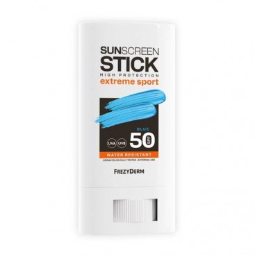 Frezyderm Sunscreen Stick Extreme Sport Blue SPF50 20ml | Αντηλιακό Stick σε Μπλε Απόχρωση, Ιδανικό για Extreme Sports