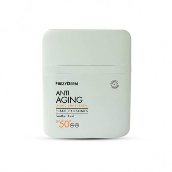 Frezyderm Anti-Aging Liquid Sunscreen Plant Exosomes SPF50+ 50ml | Αντηλιακό Προσώπου με Αντιγηραντική Δράση
