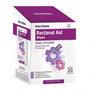 Frezyderm Rectanal Aid Wipes 20τμχ | Μαντηλάκια για τον Καθαρισμό &  την Άμεση Ανακούφιση των Αιμορροΐδων
