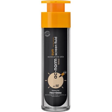 Frezyderm Ac-Norm Sun Screen Fluid Tinted SPF50 50ml | Αντιηλιακή Κρέμα Προσώπου Με Χρώμα για Ακνεϊκά Δέρματα