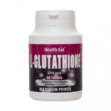 Health Aid L-Glutathione 250mg 60tabs | Συμπλήρωμα Διατροφής  με L-Γλουταθειόνη