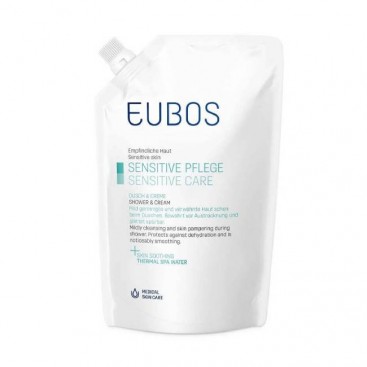 Eubos Sensitive Care Shower & Cream Refill 400ml | Απαλό Κρεμώδες Καθαριστικό Σώματος - Ανταλλακτικό 