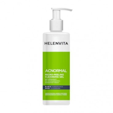 Helenvita ACNormal Micro-Peeling Cleansing Gel 200ml | Τζελ Βαθύ Καθαρισμού & Αποσυμφόρησης των Φραγμένων Πόρων
