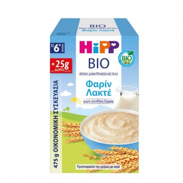 Hipp Κρέμα με Γάλα Φαρίν Λακτέ  από τον 6ο Μήνα 475gr
