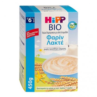 Hipp Κρέμα με Γάλα Φαρίν Λακτέ  από τον 6ο Μήνα 450gr