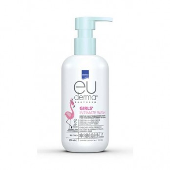Intermed Euderma  Babyderm Girl's Intimate Wash 250ml | Καθαριστικό Υγρό για την Ευαίσθητη Περιοχή των Κοριτσιών από τη Γέννηση έως και την Πρώτη Περίοδο