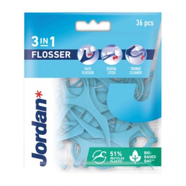 Jordan 3 in 1 Flossers 36 | Οδοντικό Νήμα 36τμχ 