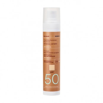 Korres Sunscreen Red Grape Tinted Daily Face Cream SPF50 50ml | Κόκκινο Σταφύλι Αντηλιακή Κρέμα Προσώπου με Χρώμα