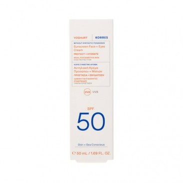 Korres Sunscreen Yoghurt Face & Eyes Cream  SPF50 50ml | Αντηλιακή Κρέμα Προσώπου & Ματιών με Γιαούρτι