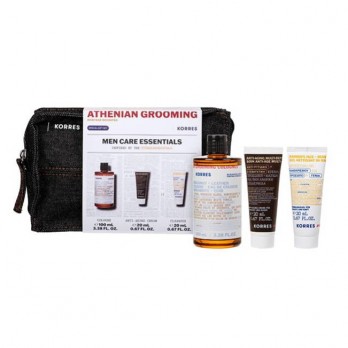 Korres Athenian Grooming Eau de Cologne Bergamot & Leather Ανδρικό Άρωμα 100ml & Athenian Grooming Αντιρυτιδική και Συσφικτική Κρέμα για Πρόσωπο και Μάτια 20ml & Athenian Grooming Δροσιστικό Gel Καθαρισμού για Πρόσωπο & Γένια 20ml