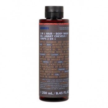 Korres Athenian Grooming 2 in 1 Hair & Body Wash for Men 250ml | ​Ανδρικό Σαμπουάν &  Αφρόλουτρο 2 σε 1