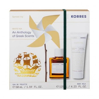 Korres White Tea Eau de Toilette Γυναικείο Άρωμα 50ml & Body Milk White Tea Γαλάκτωμα Σώματος 125ml 