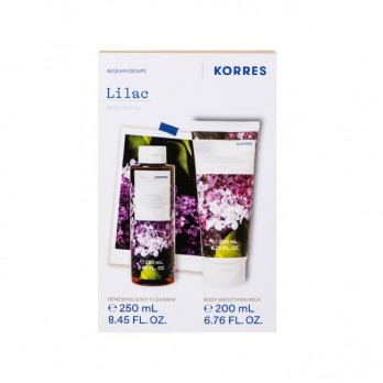 Korres Body Cleanser Lilac Αφρόλουτρο με Άρωμα Πασχαλιά  250ml & Body Smoothing Milk Lilac Ενυδατικό Γαλάκτωμα Σώματος Πασχαλιά 200ml 