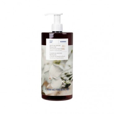 Korres Body Cleanser White Blossom 1lt | Αφρόλουτρο με Άρωμα Λευκά Άνθη