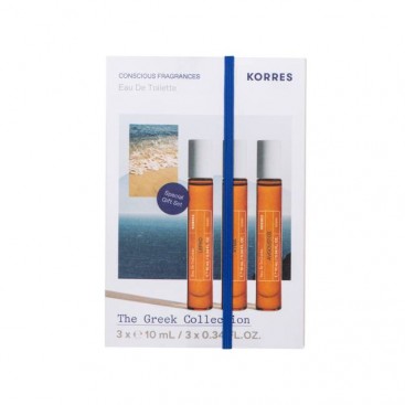 Korres The Greek Collection Eau de Toilette 3x10ml | Unisex Σετ Αρωμάτων με Lefko, Kyma & Avgoustos