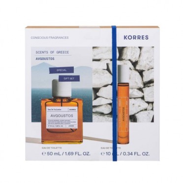 Korres Avgoustos Eau De Toilette Unisex Άρωμα 50ml & Avgoustos Eau De Toilette 10ml 
