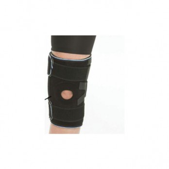 Kalmedica Επιγονατίδα Neoprene Ενισχυμένη με Οπή σε Χρώμα Μαύρο One Size 