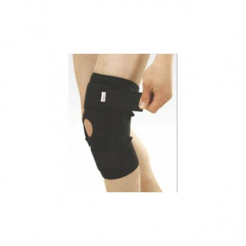 Kalmedica Επιγονατίδα Neoprene Ανοικτή με Οπή & Μπανέλες σε Χρώμα Μαύρο One Size