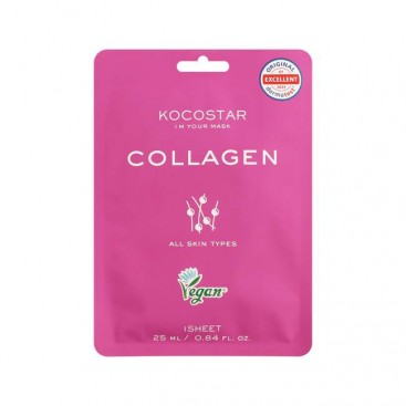 Kocostar Collagen Face Mask 1τμχ | Εμποτισμένη Μάσκα Αναζωογόνηση