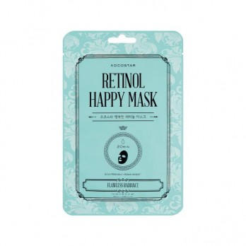 Kocostar Retinol Happy Mask 1τμχ | Εμποτισμένη Μάσκα Προσώπου Ρετινόλης για Λεία & Λαμπερή Επιδερμίδα 