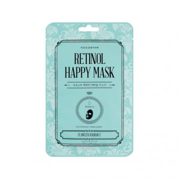 Kocostar Retinol Happy Mask 1τμχ | Εμποτισμένη Μάσκα Προσώπου Ρετινόλης για Λεία & Λαμπερή Επιδερμίδα 
