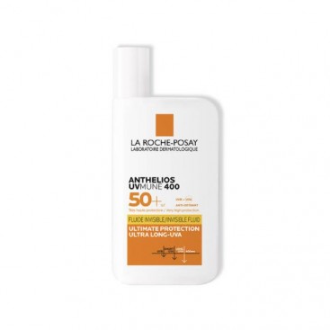 La Roche Posay Anthelios UVmune 400 Invisible Fluid SPF50 50ml | Αντηλιακό Προσώπου για Πολύ Υψηλή Προστασία με Άρωμα