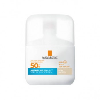 La Roche Posay Anthelios UV Air Serum Sunscreen 50ml | Aντηλιακό Προσώπου με Αέρινη Υφή για 16ωρη Αντιοξειδωτική Προστασία με Χρώμα - Light Απόχρωση