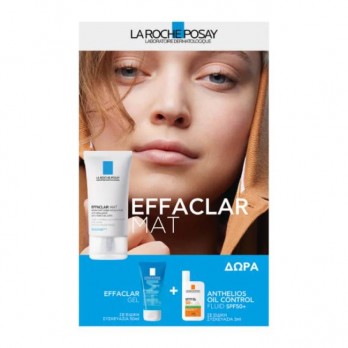 La Roche Posay Effaclar Mat+ Καθημερινή Φροντίδα κατά της Γυαλάδας και των Διεσταλμένων Πόρων 40ml & Δώρο Effaclar Gel 50ml & Anthelios UVMUNE 400 Oil control fluid SPF50+ 3ml