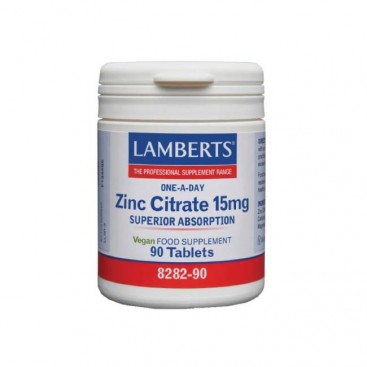 Lamberts Zinc 15mg (Citrate) 90tabs |  Συμπλήρωμα Ψευδάργυρου
