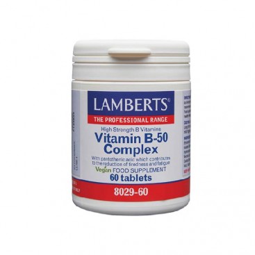 Lamberts Vitamin B-50 Complex 60tabs |Σύμπλεγμα Βιταμίνης B