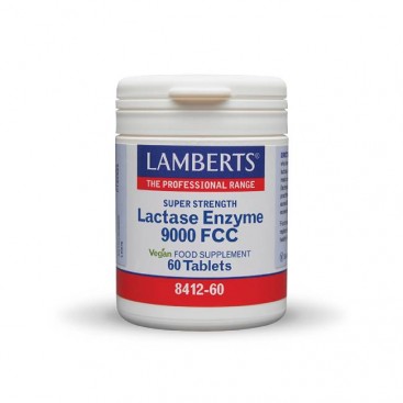 Lamberts Lactase Enzyme 9000 FCC 60tabs | Συμπλήρωμα Διατροφής με Λακτάση