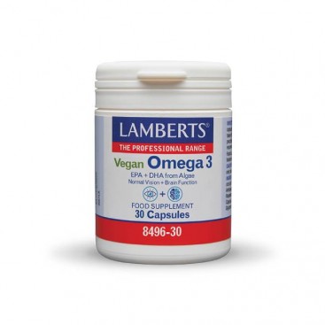 Lamberts Vegan Omega 3 750mg 30caps | Συμπλήρωμα Διατροφής με Ωμέγα 3 Λιπαρά Οξέα