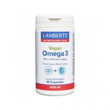 Lamberts Vegan Omega 3 750mg 60caps | Συμπλήρωμα Διατροφής με Ωμέγα 3 Λιπαρά Οξέα