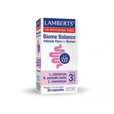 Lamberts Biome Balance Intimate Flora For Women 30caps | Συμπλήρωμα Διατροφής με Προβιοτικά για Γυναίκες 