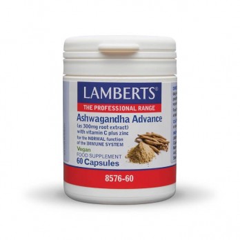 Lamberts Ashwagandha Advance 6000mg 60caps | Συμπλήρωμα Διατροφή Ασβαγκάντα για Ενίσχυση του Ανοσοποιητικού