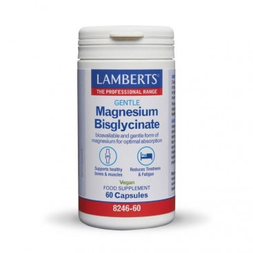 Lamberts Gentle Magnesium Bisglycinate 60caps | Συμπλήρωμα Διατροφής Δισγλυκινικού Μαγνησίου